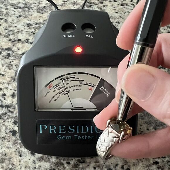 Vintage Clyde Duneier 5.21 ct Oval Checkerboard Cut Citrine Ring Size 7.5 925 - Picture 3 of 15